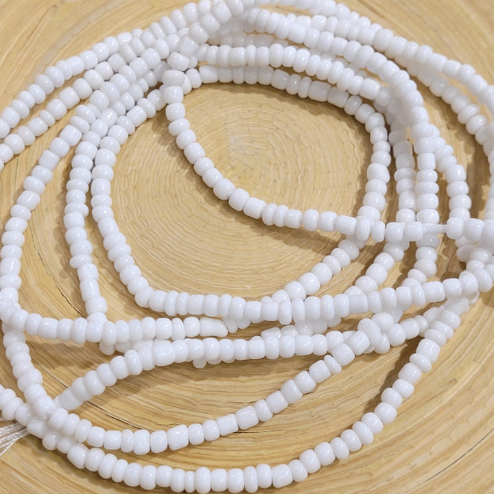 Solid White Waist Beads