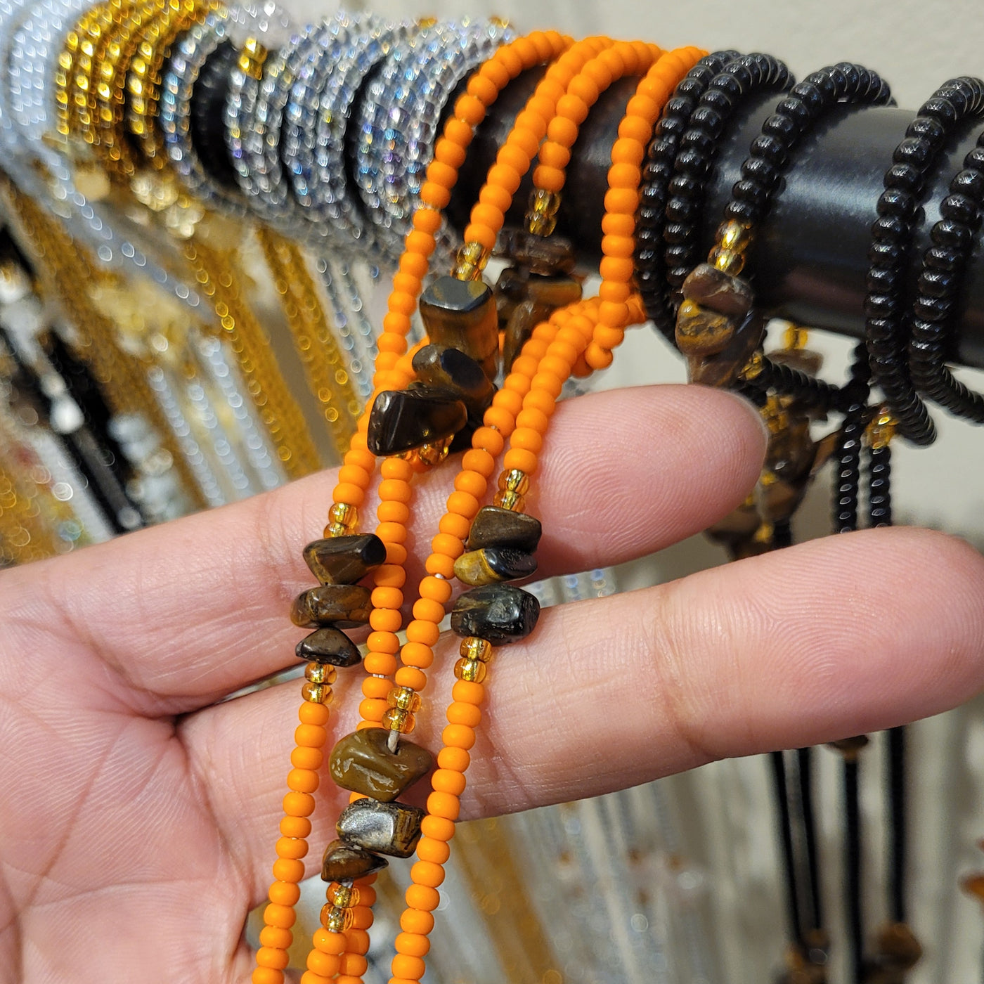 Tigers Eye Crystal Waist Beads