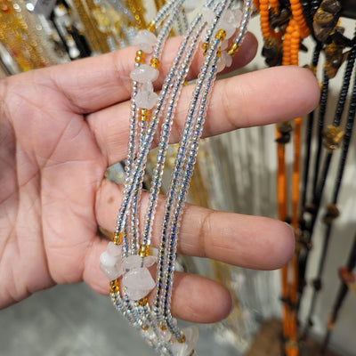 Rose Quartz Crystal Waist Beads