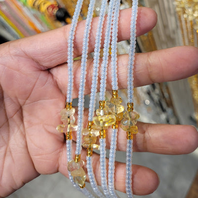 Yellow Citrine Crystal Waist Beads