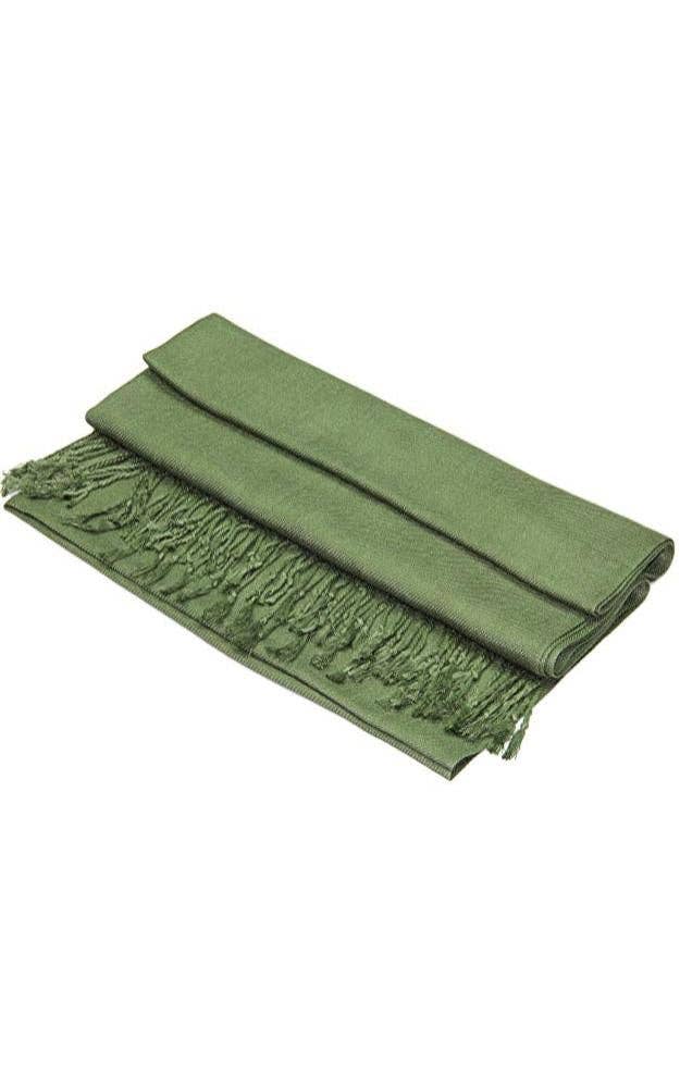 One Piece Olive Color Fashion Pashmina Shawl Scarf