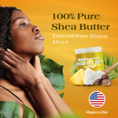 100% African Ivory Shea Butter Whipped - Pineapple, 12 oz