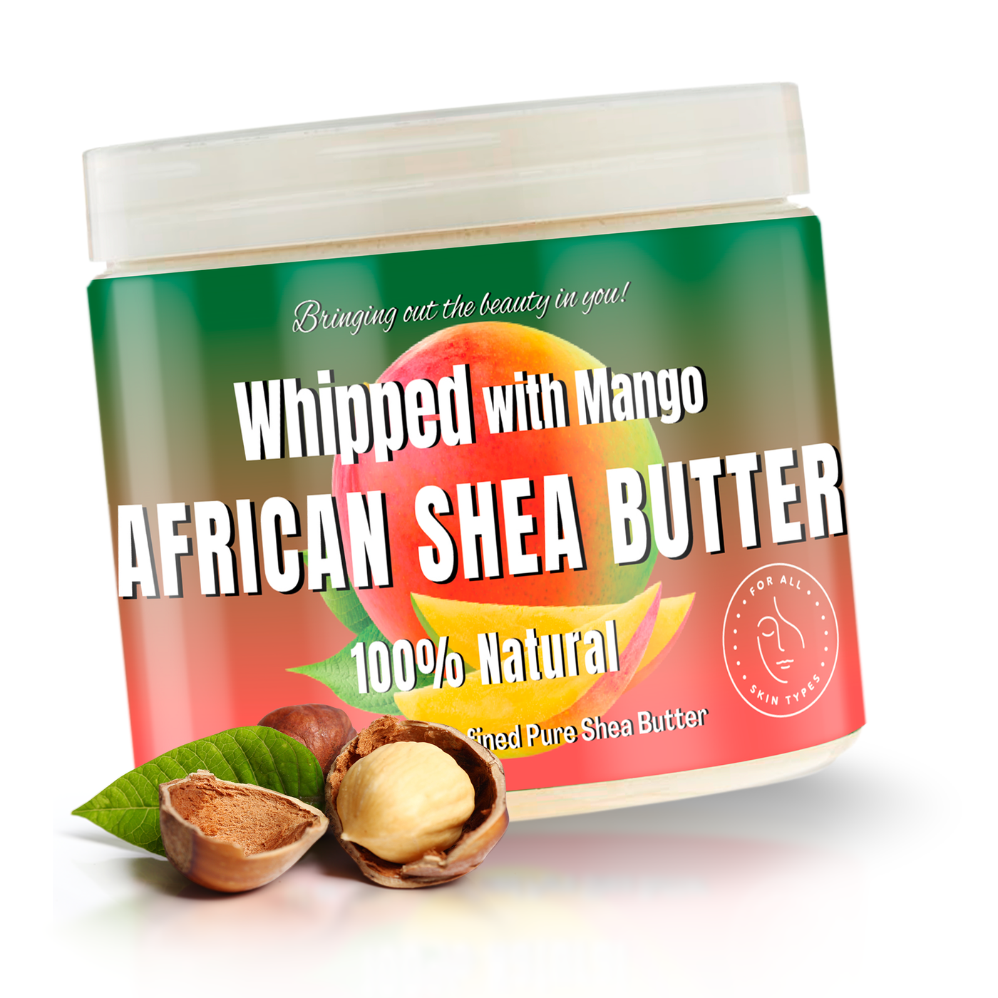 100% African Ivory Shea Butter Whipped - Mango, 12 oz