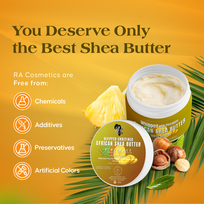 100% African Ivory Shea Butter Whipped - Pineapple, 12 oz