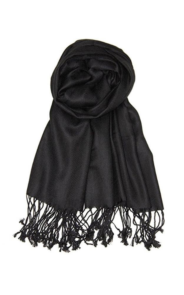 One Piece Black Color Fashion Pashmina Shawl Scarf