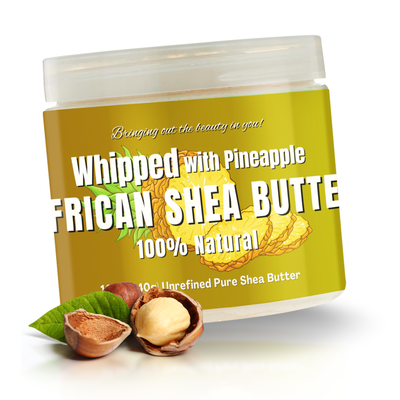 100% African Ivory Shea Butter Whipped - Pineapple, 12 oz