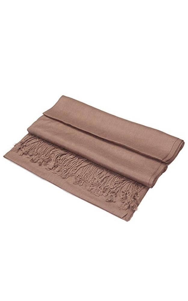 One Piece Tan Color Fashion Pashmina Shawl Scarf