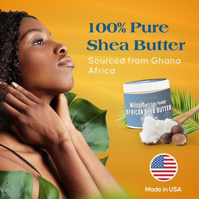 100% African Ivory Shea Butter Whipped Baby Powder 12 oz