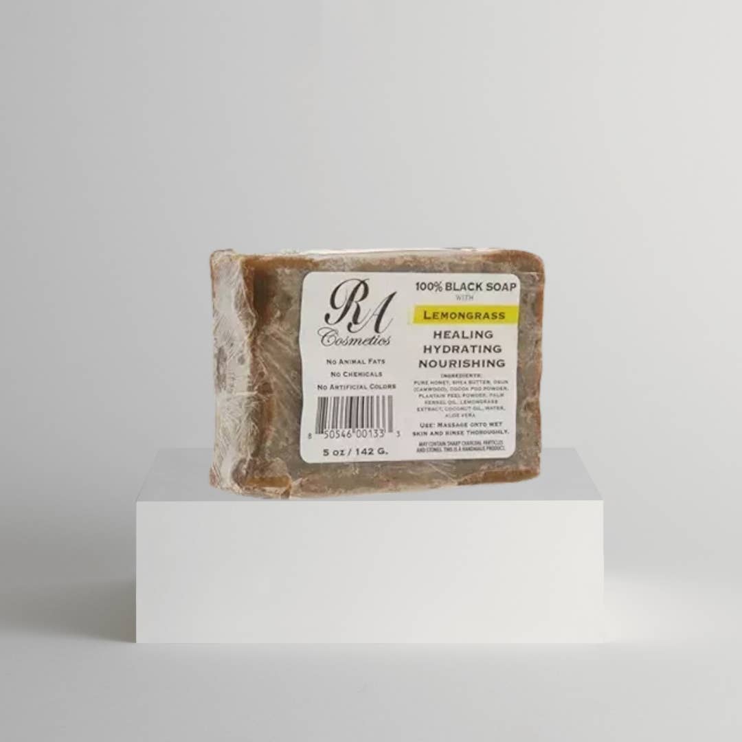 African Black Soap Bar Lemongrass 5 oz