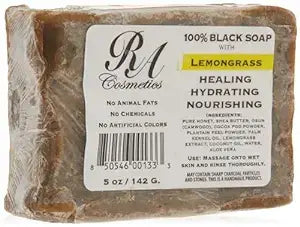 African Black Soap Bar Lemongrass 5 oz