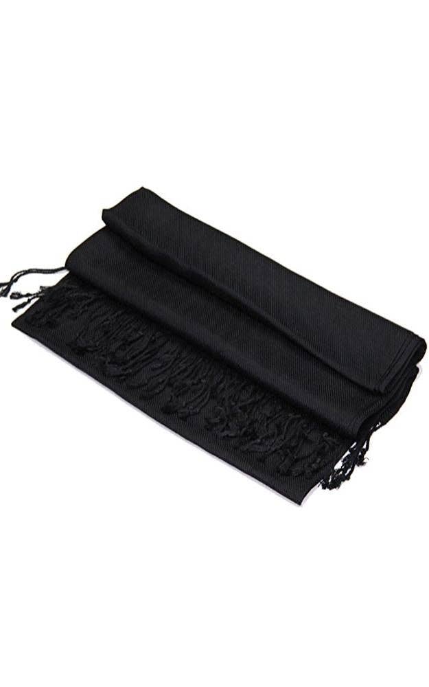 One Piece Black Color Fashion Pashmina Shawl Scarf