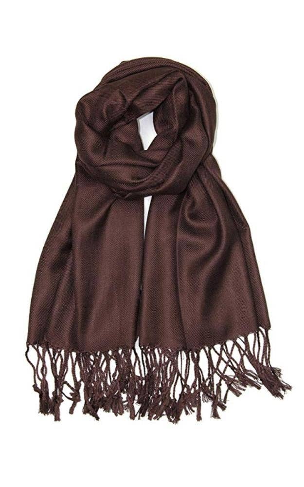 One Piece Brown Color Fashion Pashmina Shawl Scarf