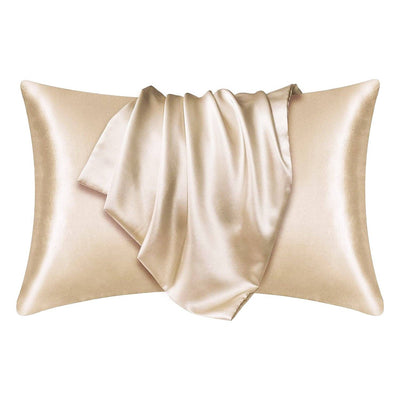 Satin pillowcase kaki 60 x 70 cm standard pillow size - Silky satin pillowcase